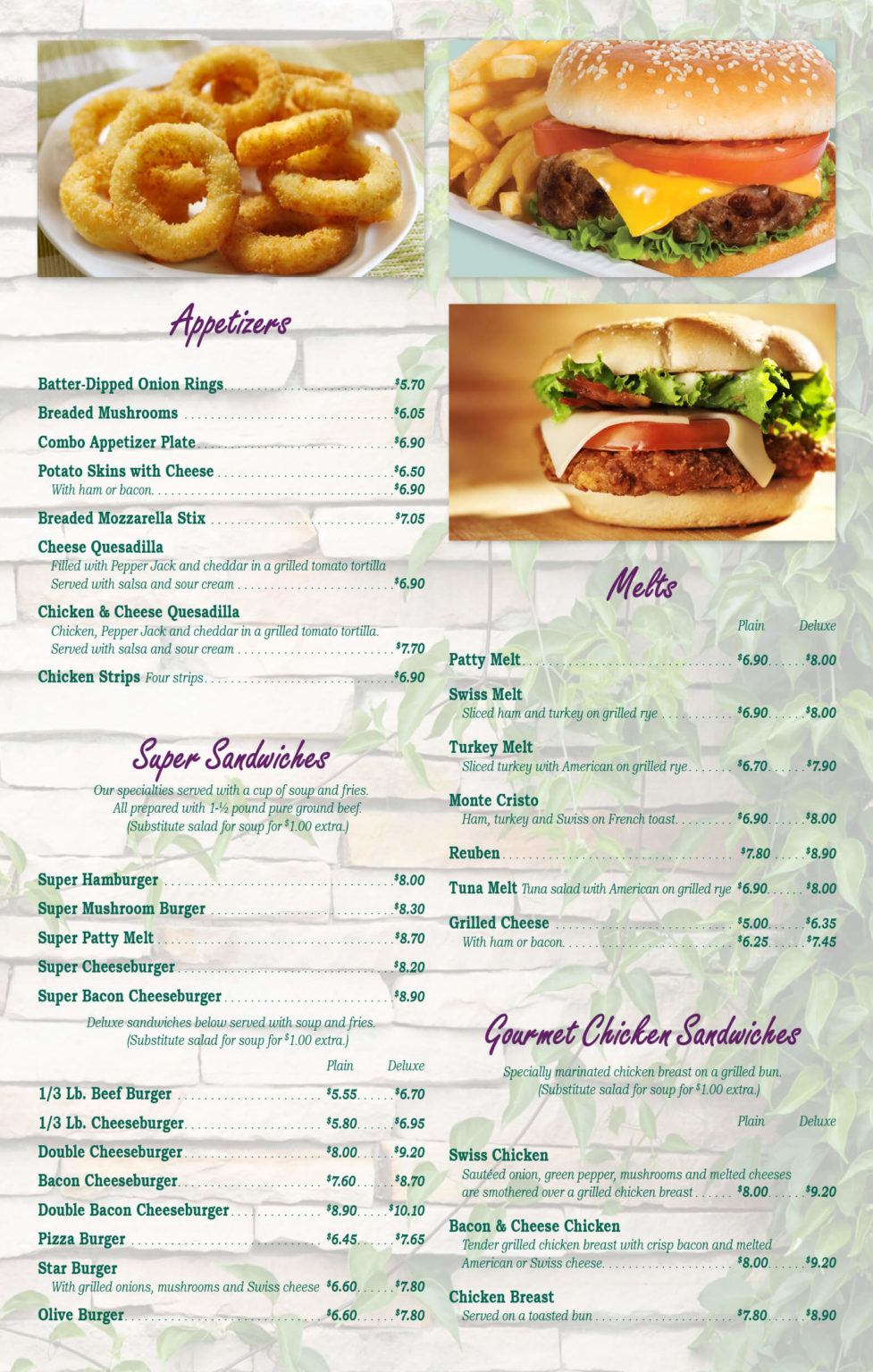 Family Restaurant Decatur IL Dinner Menu Lunch Menu